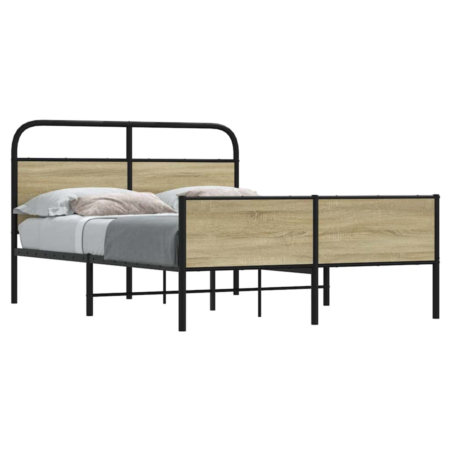 Bedframe zonder matras bewerkt hout sonoma eikenkleur 140x200cm