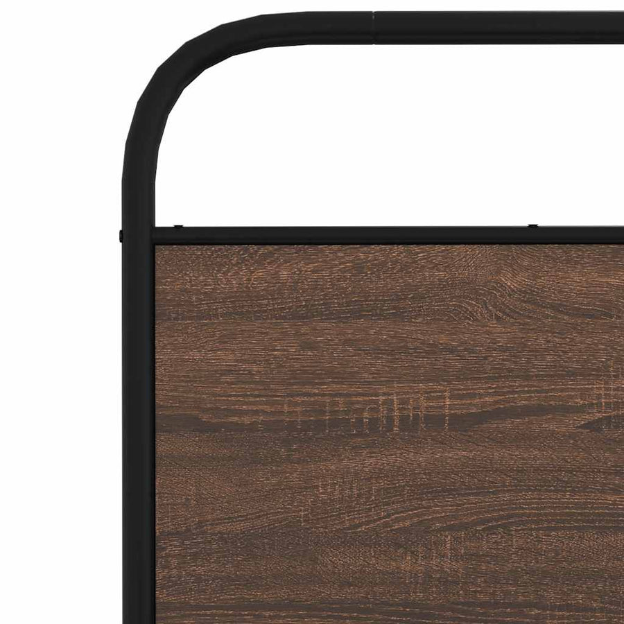 Bedframe zonder matras bewerkt hout bruin eikenkleur 80x200 cm