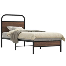 Bedframe zonder matras bewerkt hout bruin eikenkleur 80x200 cm