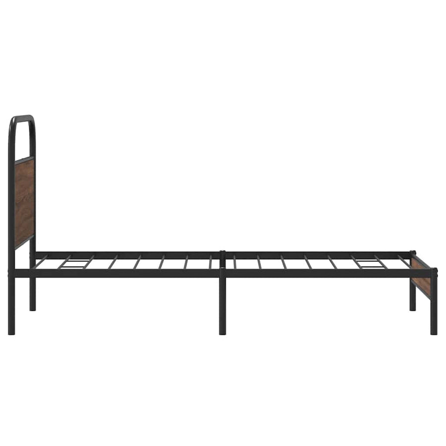 Bedframe zonder matras bewerkt hout bruin eikenkleur 90x190 cm