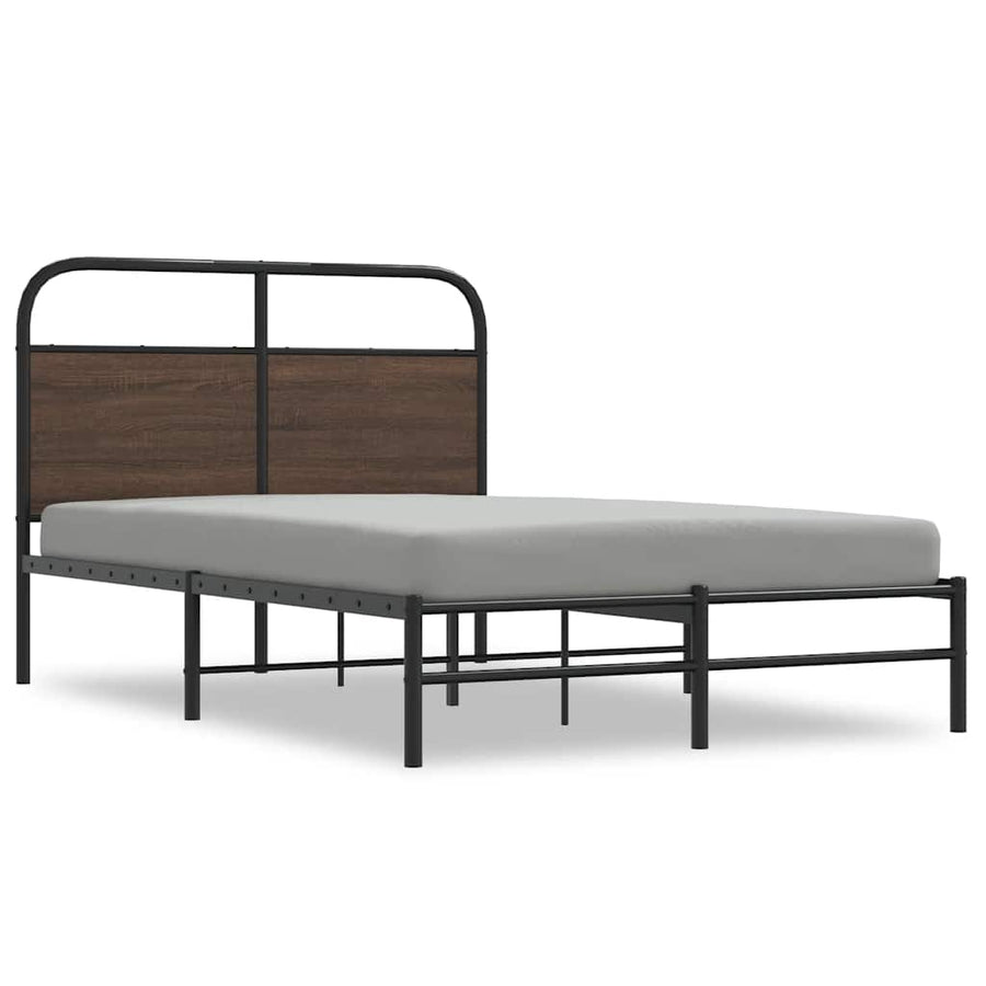 Bedframe zonder matras bewerkt hout bruin eikenkleur 120x190 cm