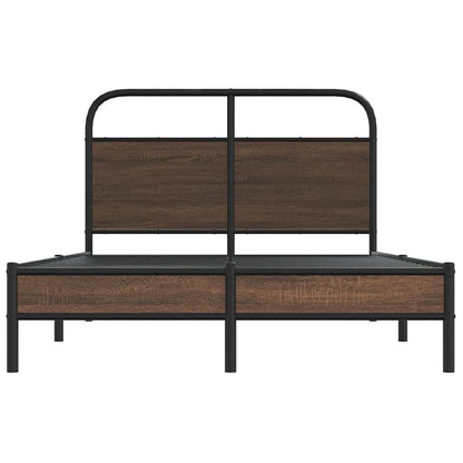 Bedframe zonder matras bewerkt hout bruin eikenkleur 120x190 cm