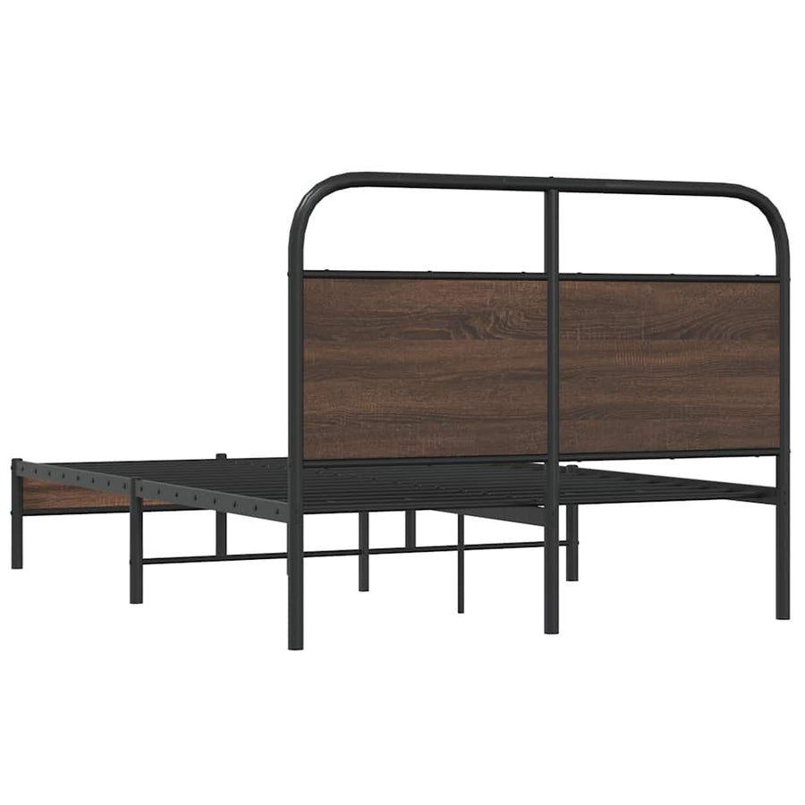 Bedframe zonder matras bewerkt hout bruin eikenkleur 120x190 cm