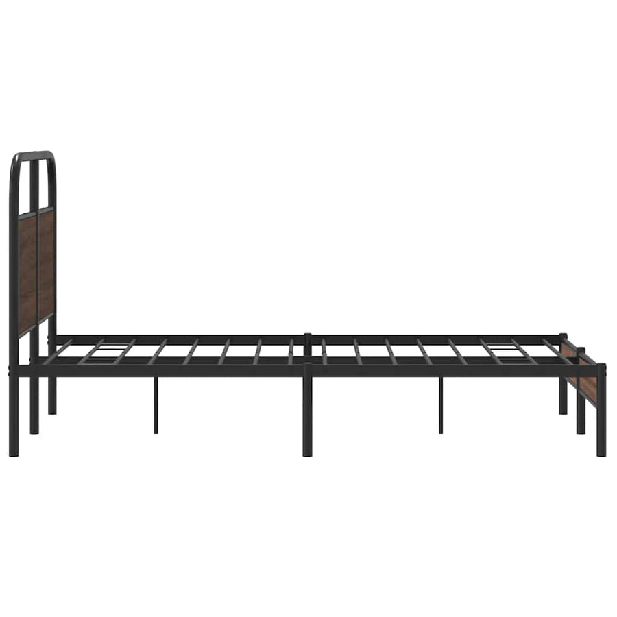 Bedframe zonder matras bewerkt hout bruin eikenkleur 120x200 cm