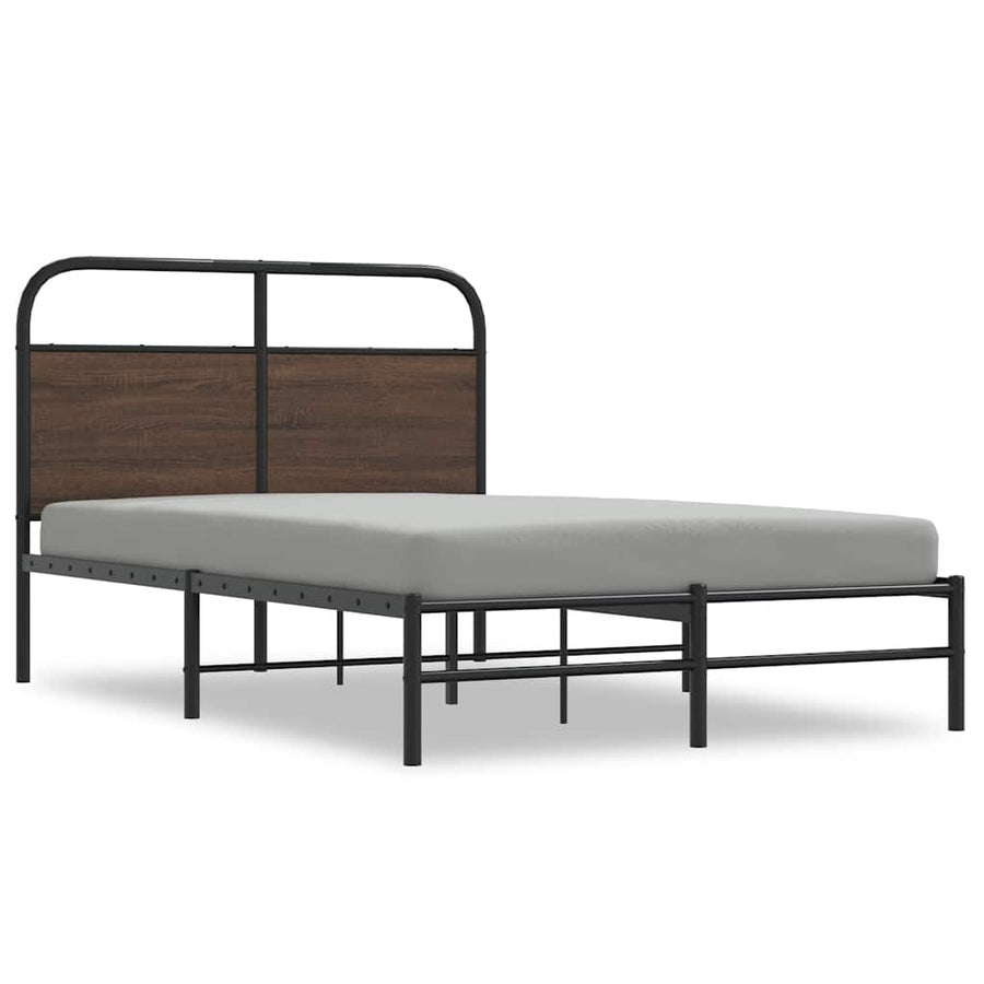 Bedframe zonder matras bewerkt hout bruin eikenkleur 140x190 cm