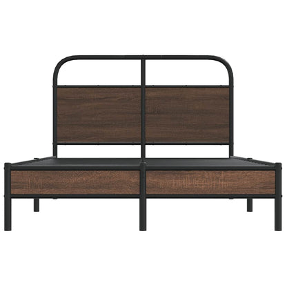 Bedframe zonder matras bewerkt hout bruin eikenkleur 140x190 cm