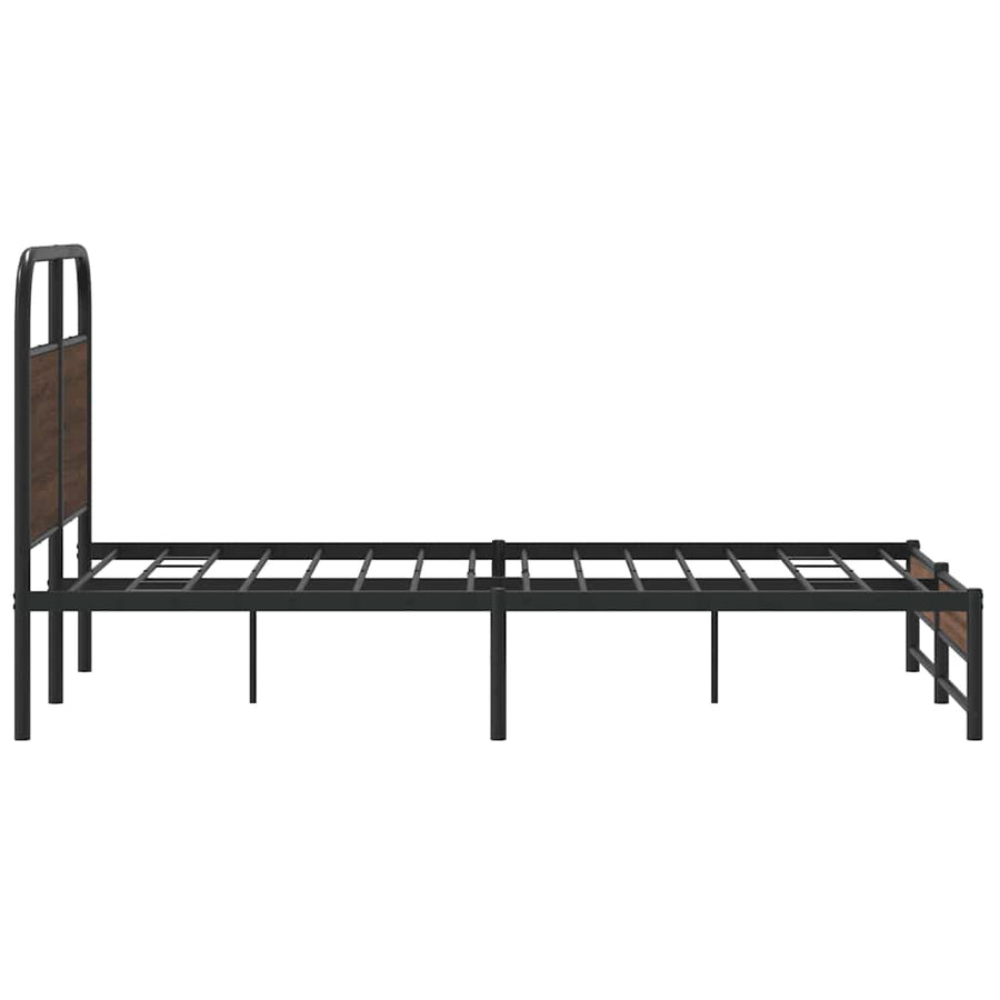 Bedframe zonder matras bewerkt hout bruin eikenkleur 120x190 cm