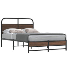 Bedframe zonder matras bewerkt hout bruin eikenkleur 120x200 cm