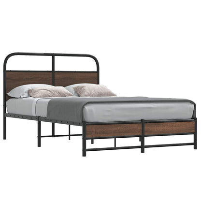 Bedframe zonder matras bewerkt hout bruin eikenkleur 120x200 cm