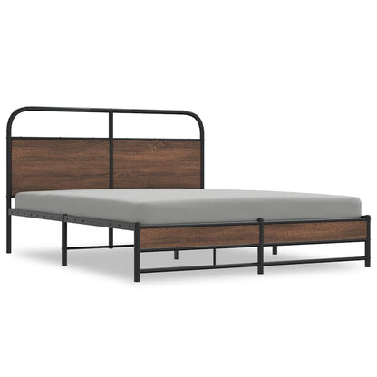 Bedframe zonder matras bewerkt hout bruin eikenkleur 150x200 cm