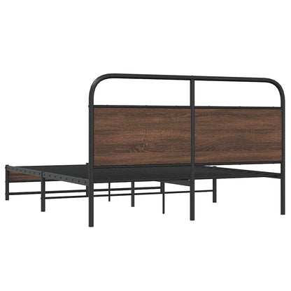 Bedframe zonder matras bewerkt hout bruin eikenkleur 150x200 cm