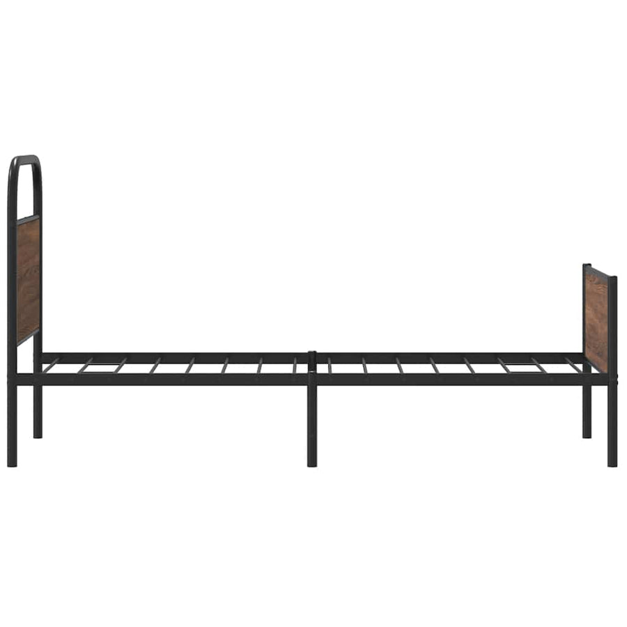 Bedframe zonder matras bewerkt hout bruin eikenkleur 80x200 cm