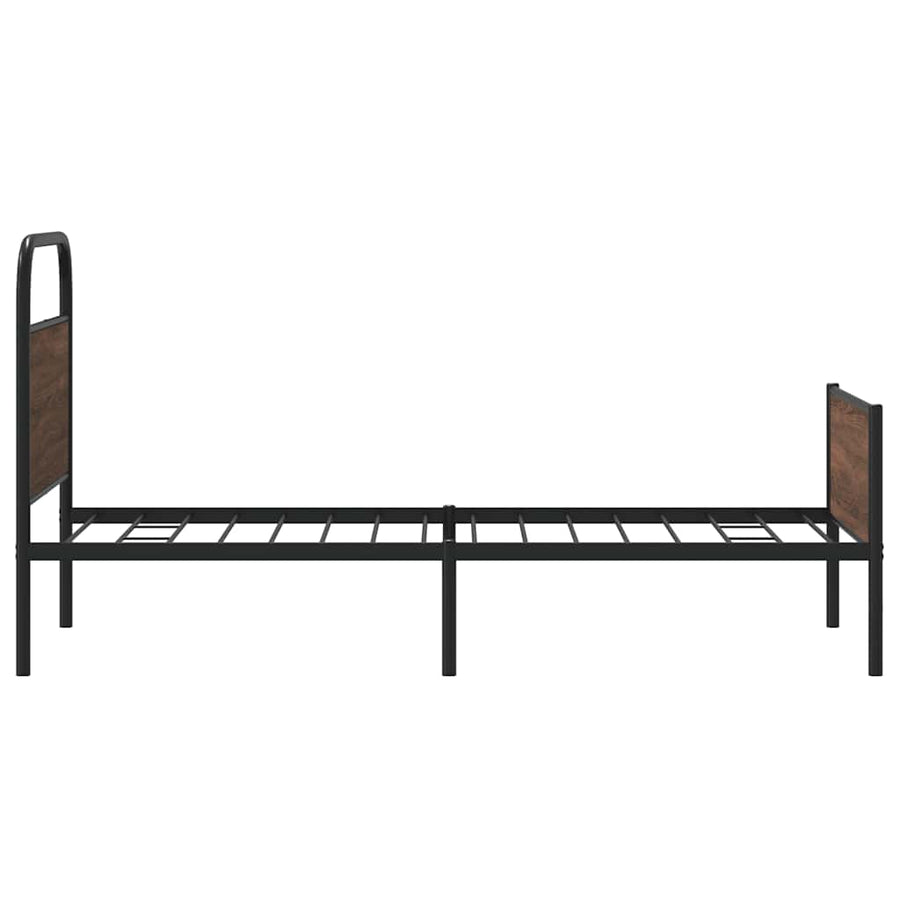 Bedframe zonder matras bewerkt hout bruin eikenkleur 90x200 cm