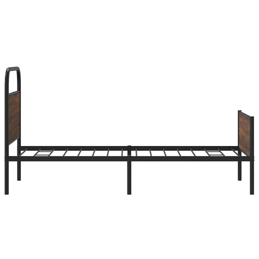 Bedframe zonder matras bewerkt hout bruin eikenkleur 100x190 cm