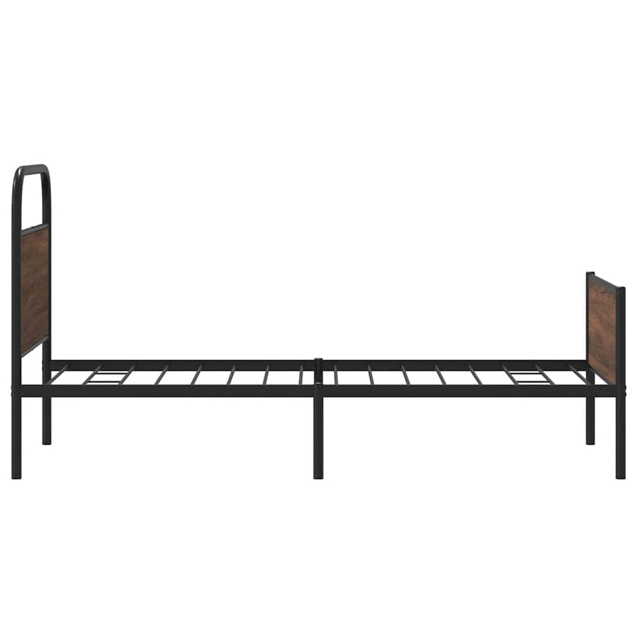 Bedframe zonder matras bewerkt hout bruin eikenkleur 100x200 cm
