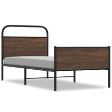 Bedframe zonder matras bewerkt hout bruin eikenkleur 107x203 cm