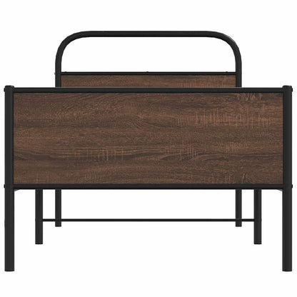 Bedframe zonder matras bewerkt hout bruin eikenkleur 107x203 cm
