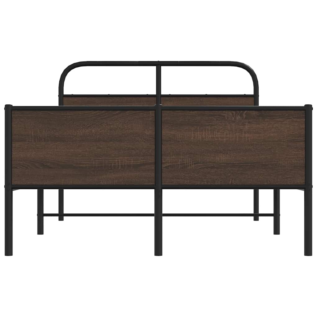 Bedframe zonder matras bewerkt hout bruin eikenkleur 120x190 cm