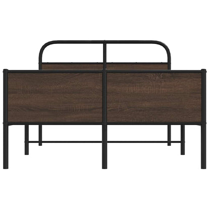 Bedframe zonder matras bewerkt hout bruin eikenkleur 120x190 cm