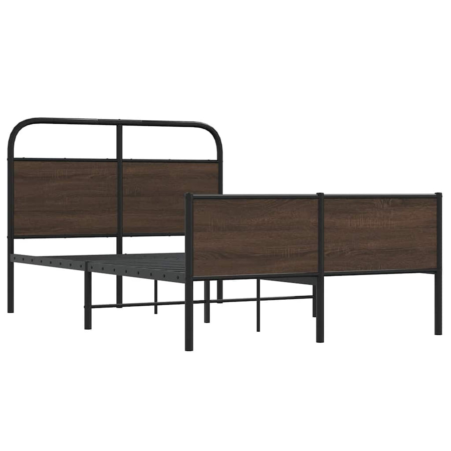 Bedframe zonder matras bewerkt hout bruin eikenkleur 120x200 cm