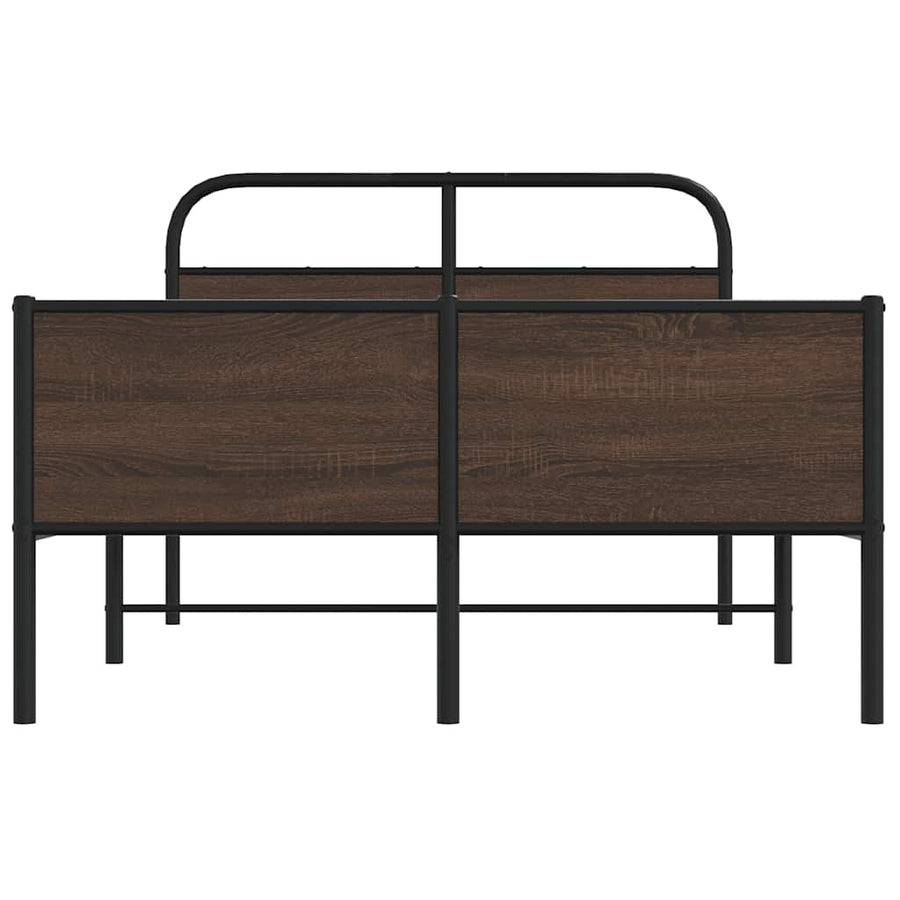 Bedframe zonder matras bewerkt hout bruin eikenkleur 120x200 cm