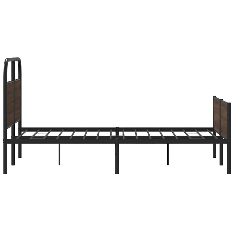 Bedframe zonder matras bewerkt hout bruin eikenkleur 120x200 cm