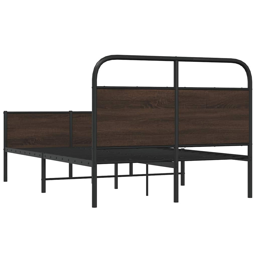 Bedframe zonder matras bewerkt hout bruin eikenkleur 120x200 cm