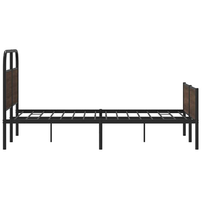 Bedframe zonder matras bewerkt hout bruin eikenkleur 135x190 cm