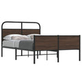 Bedframe zonder matras bewerkt hout bruin eikenkleur 135x190 cm