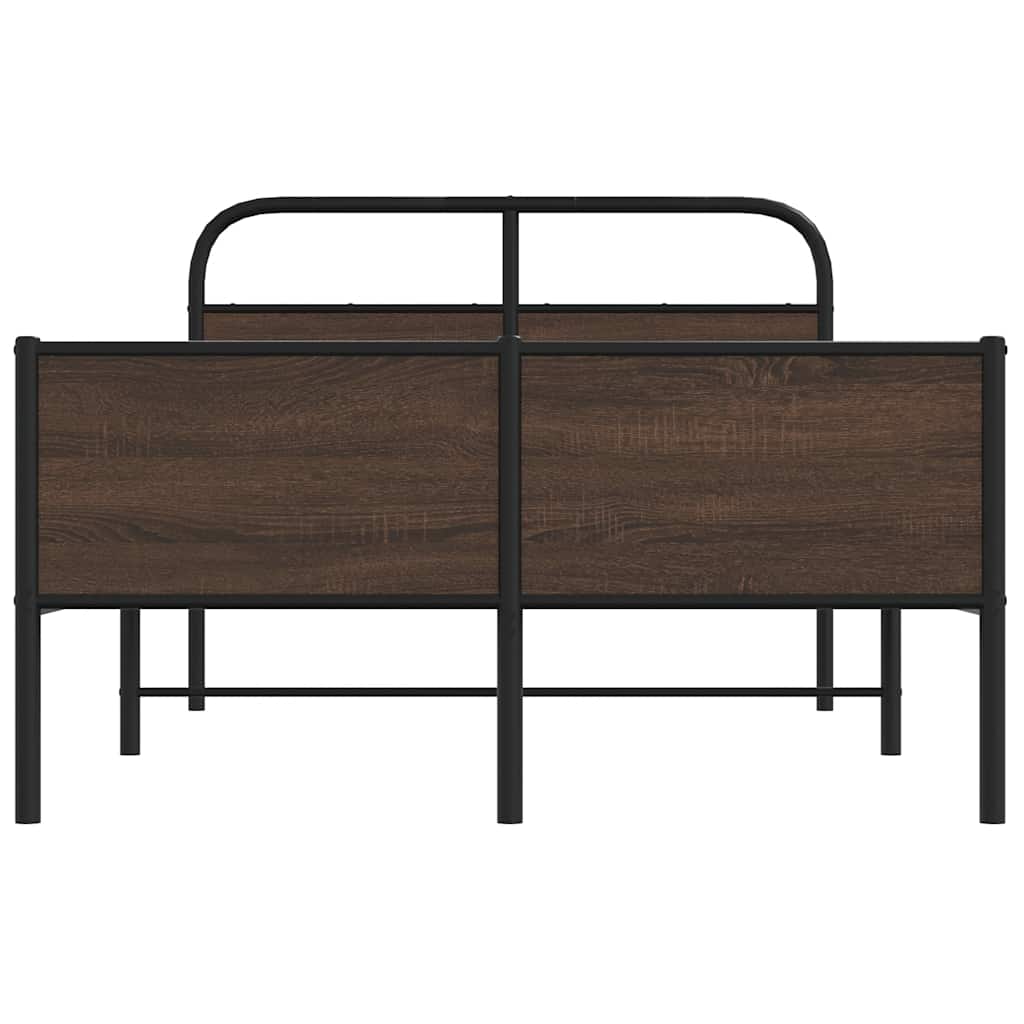 Bedframe zonder matras bewerkt hout bruin eikenkleur 140x190 cm