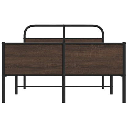 Bedframe zonder matras bewerkt hout bruin eikenkleur 140x200 cm