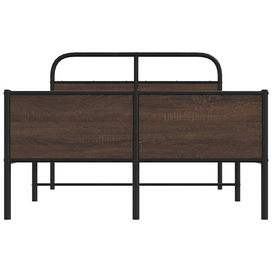 Bedframe zonder matras bewerkt hout bruin eikenkleur 140x200 cm