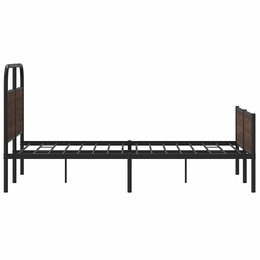 Bedframe zonder matras bewerkt hout bruin eikenkleur 140x200 cm
