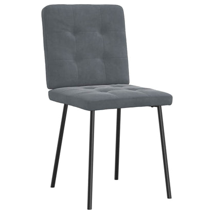 Eetkamerstoelen 4 st fluweel donkergrijs