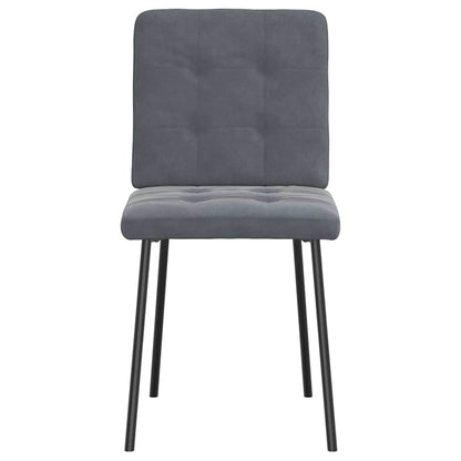 Eetkamerstoelen 4 st fluweel donkergrijs