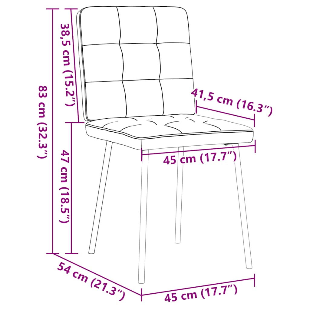 Eetkamerstoelen 4 st fluweel donkergrijs