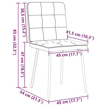 Eetkamerstoelen 4 st fluweel donkergrijs