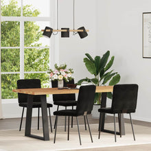 Eetkamerstoelen 4 st fluweel zwart
