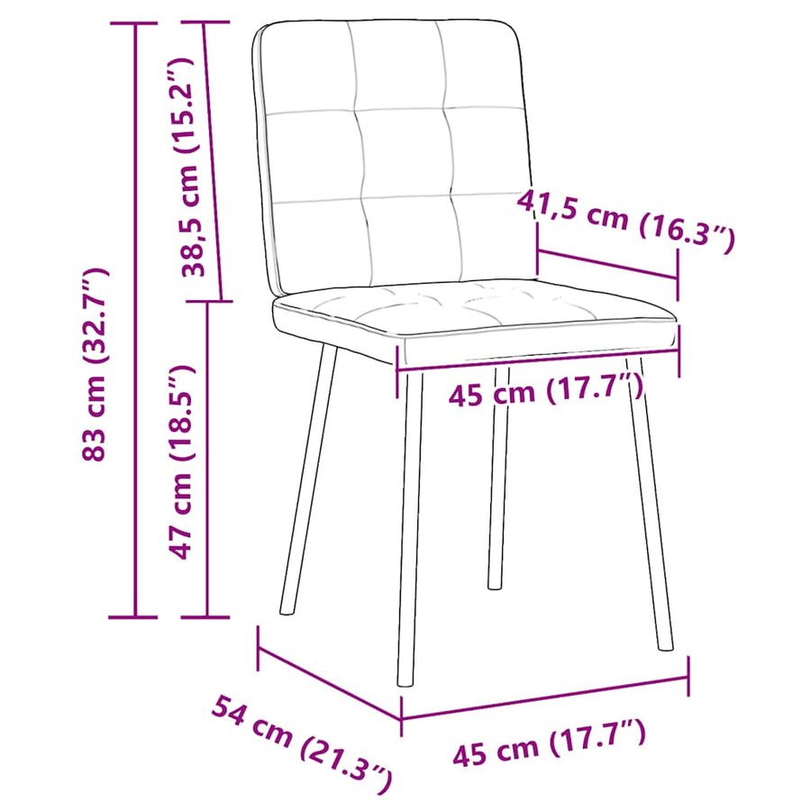 Eetkamerstoelen 4 st fluweel blauw