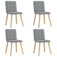 Eetkamerstoelen 4 st stof lichtgrijs