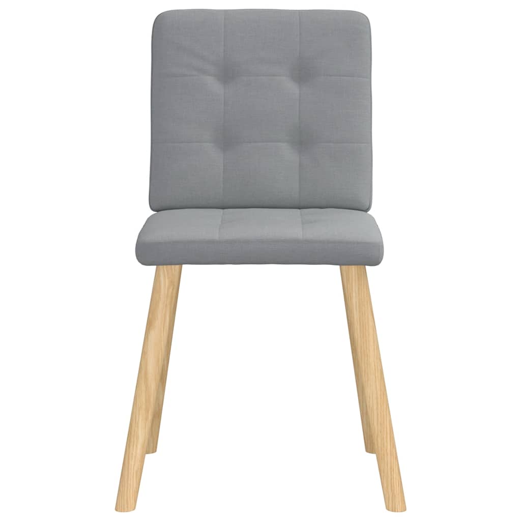 Eetkamerstoelen 4 st stof lichtgrijs
