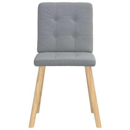 Eetkamerstoelen 4 st stof lichtgrijs