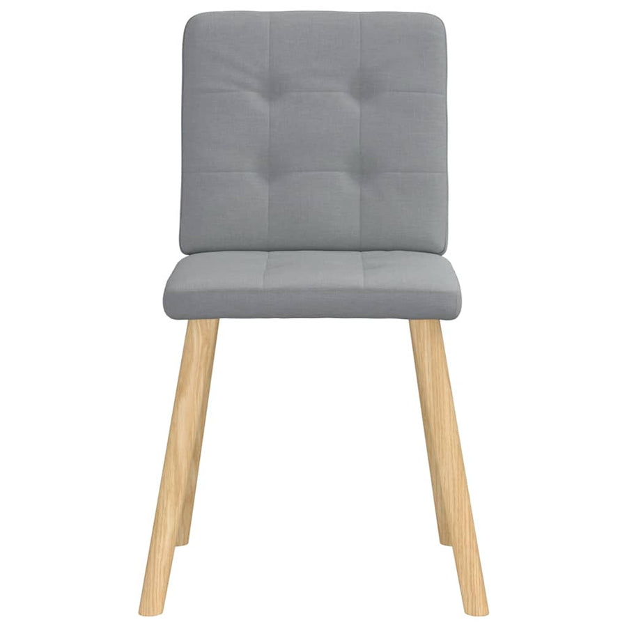 Eetkamerstoelen 4 st stof lichtgrijs