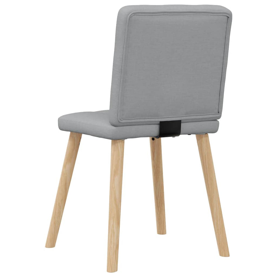 Eetkamerstoelen 4 st stof lichtgrijs
