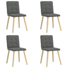 Eetkamerstoelen 4 st donkergrijs stof 45x54x86 cm