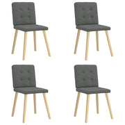 Dining chairs 4 pcs fabric dark grey