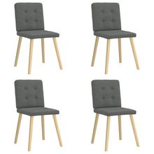 Eetkamerstoelen 4 st stof donkergrijs