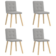 Dining chairs 4 pcs fabric cloud gray