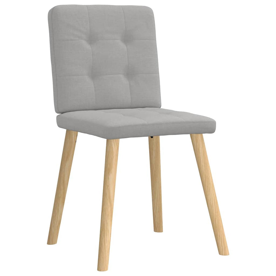 Eetkamerstoelen 4 st stof wolk grijs