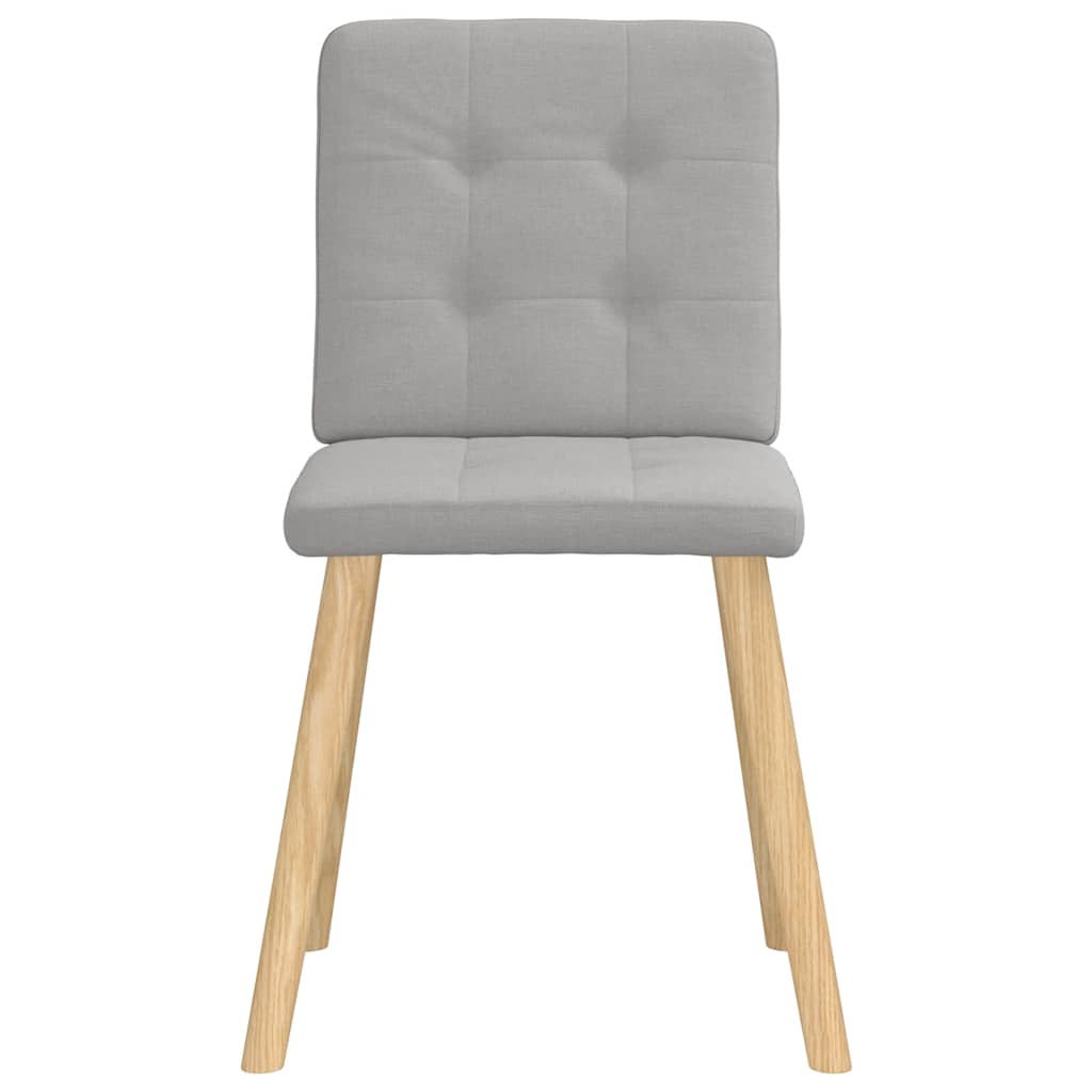 Eetkamerstoelen 4 st stof wolk grijs